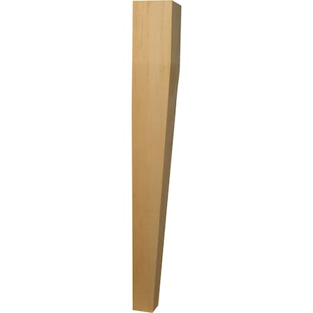 29 X 3 1/2 Two Sided Tapered Dining Table Leg In Hickory